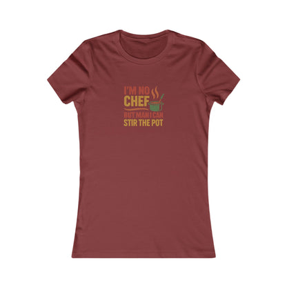 I'm No Chef, But Man I Stir the Pot — Retro Women's Tee (Dark)