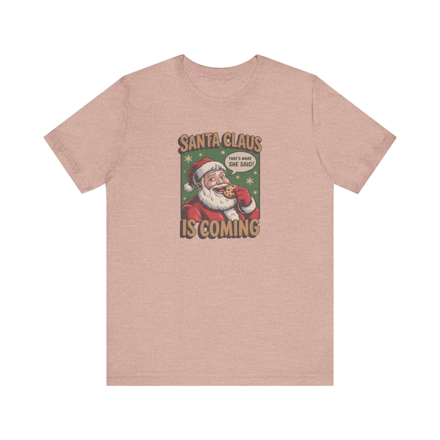Santa Claus is Coming — Vintage Christmas Tee (Light)