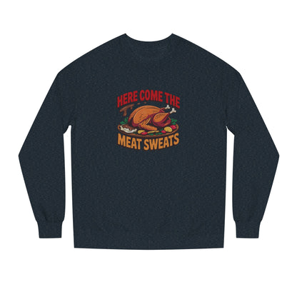 Here Come the Meat Sweats — Friends Thanksgiving Sweatshirt (Dark)