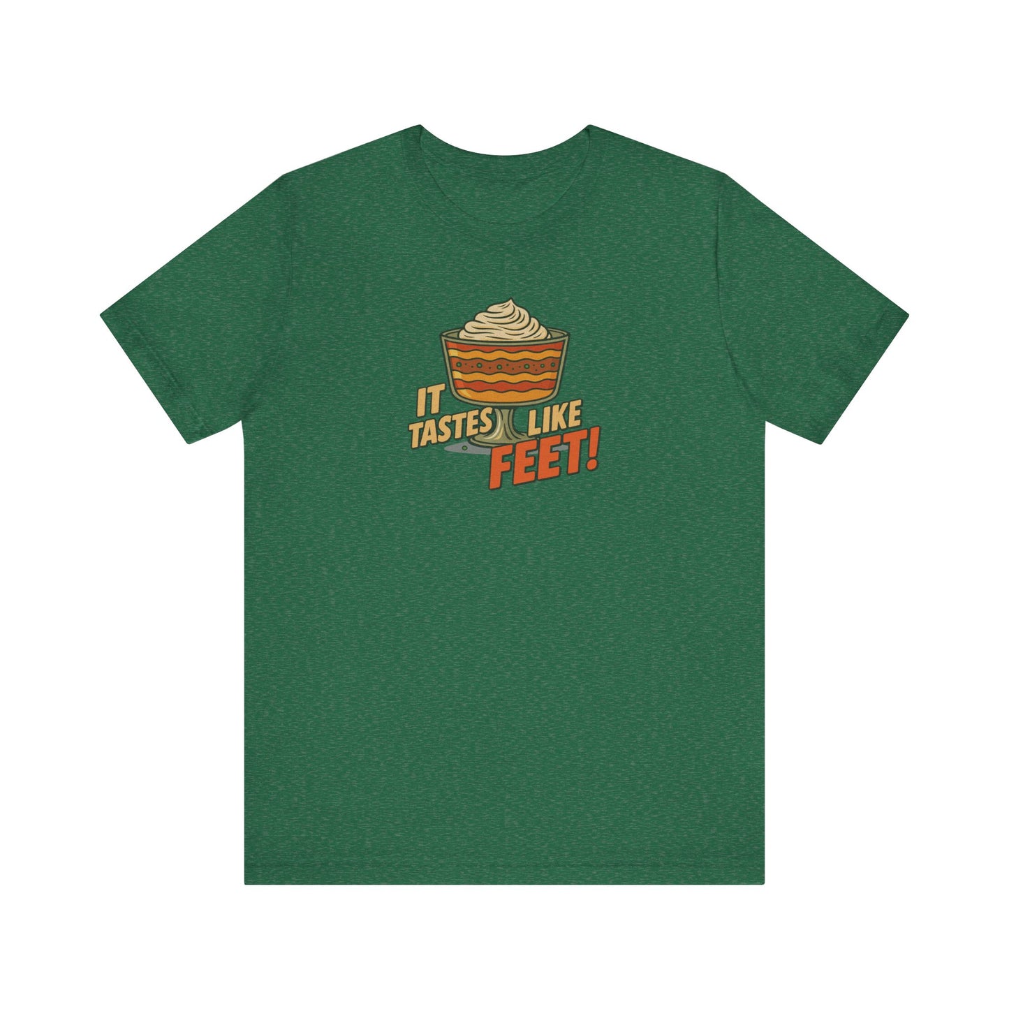 It Tastes Like Feet! — Thanksgiving Trifle Retro Tee (Dark)