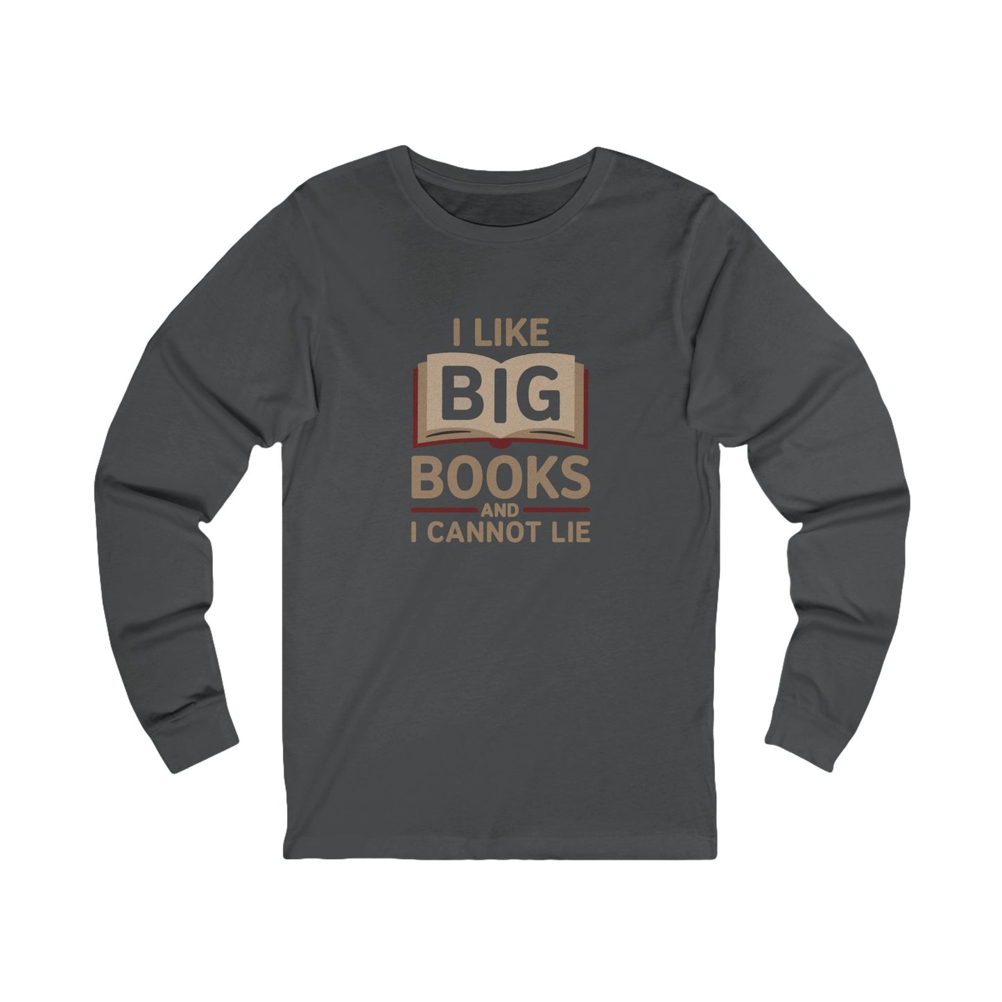 I Like Big Books and I Cannot Lie — Bibliophile Retro Long Sleeve (Dark)