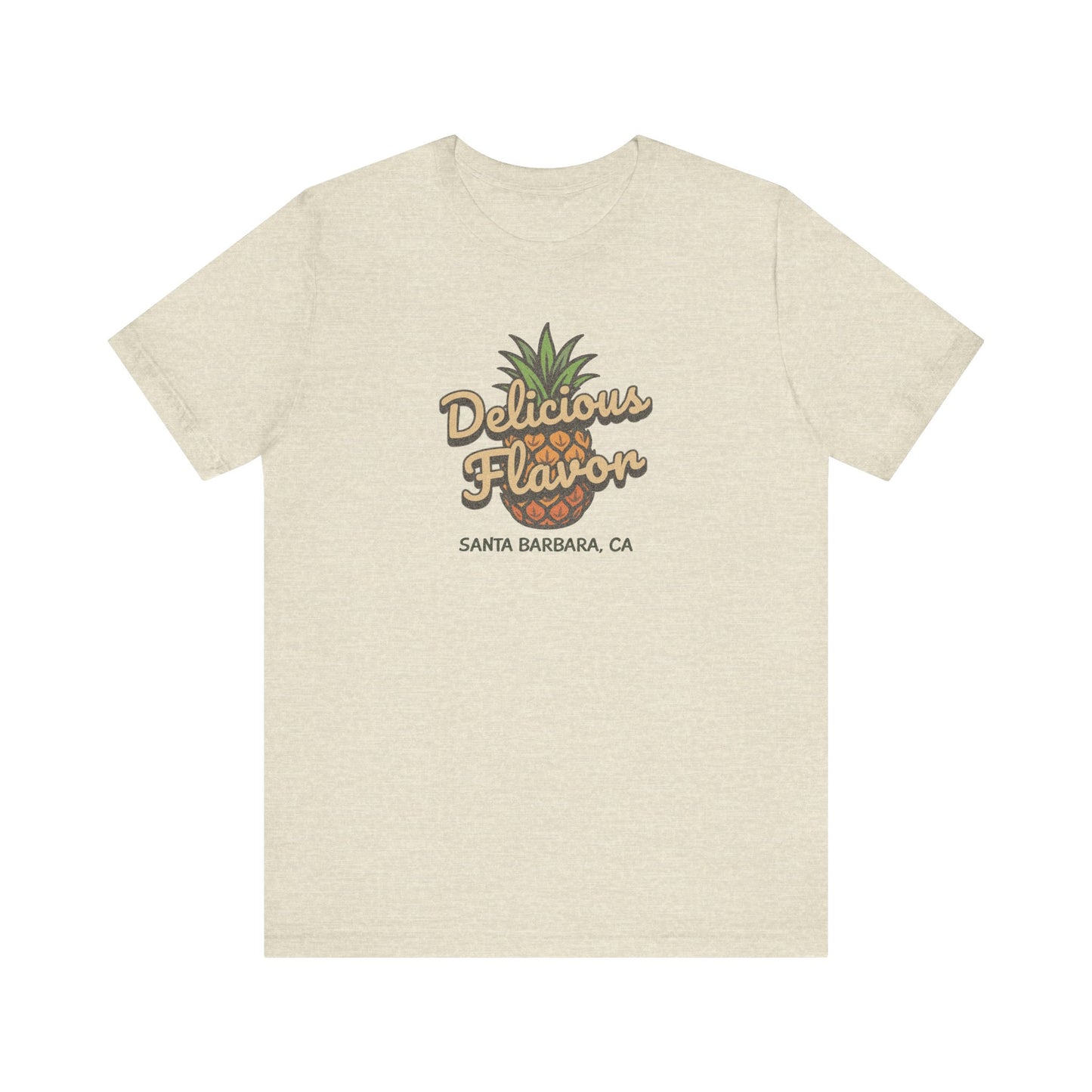 Delicious Flavor — Santa Barbara Pineapple Retro Tee (Light)