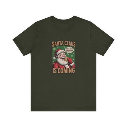 Santa Claus is Coming — Vintage Christmas Tee (Dark)