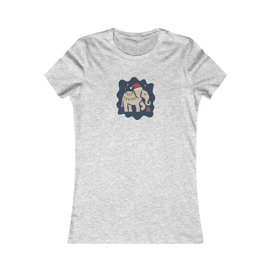 White Elephant Season — Retro Christmas Women's Tee (Light)