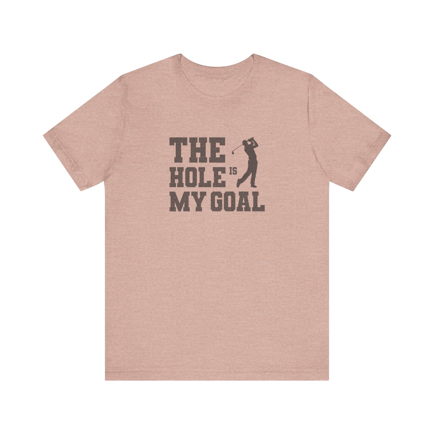 The Hole Is My Goal — Golf Silhouette Retro Tee (Light)