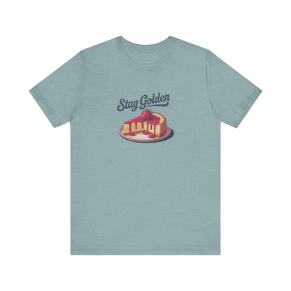 Stay Golden — Retro Cheesecake Graphic Tee (Light)