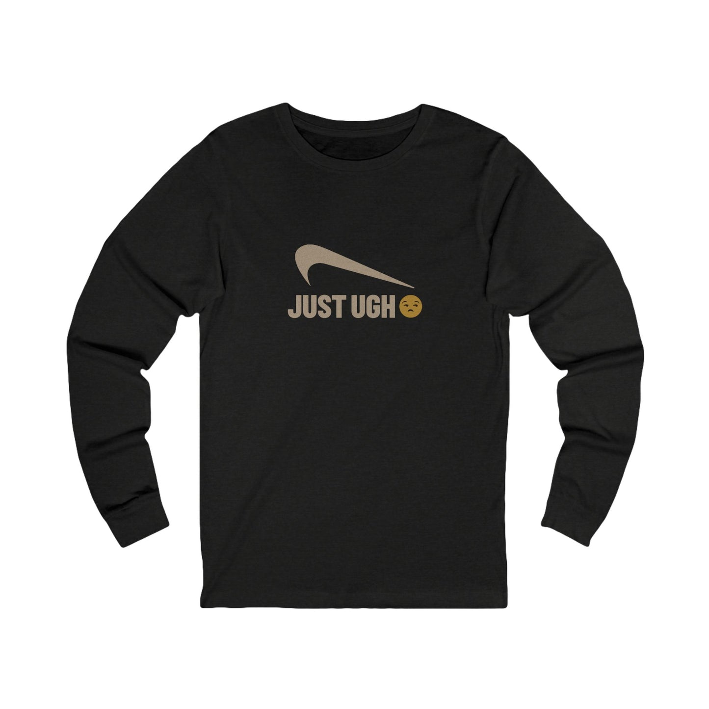 Just Ugh 😒 Athletic Parody — Retro Workout Long Sleeve (Dark)