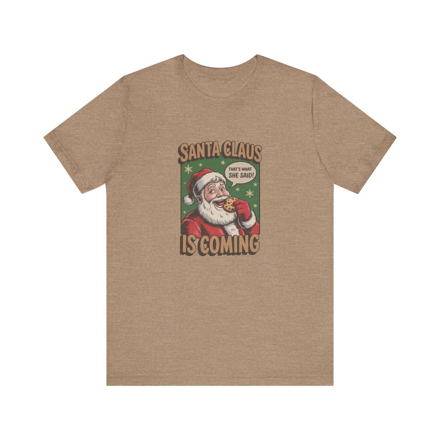 Santa Claus is Coming — Vintage Christmas Tee (Light)