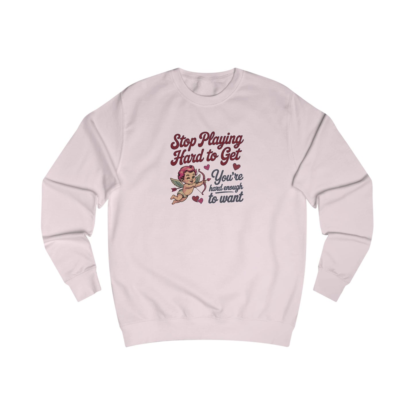 Stop Playing Hard to Get — Retro Cupid Sweatshirt (Light)