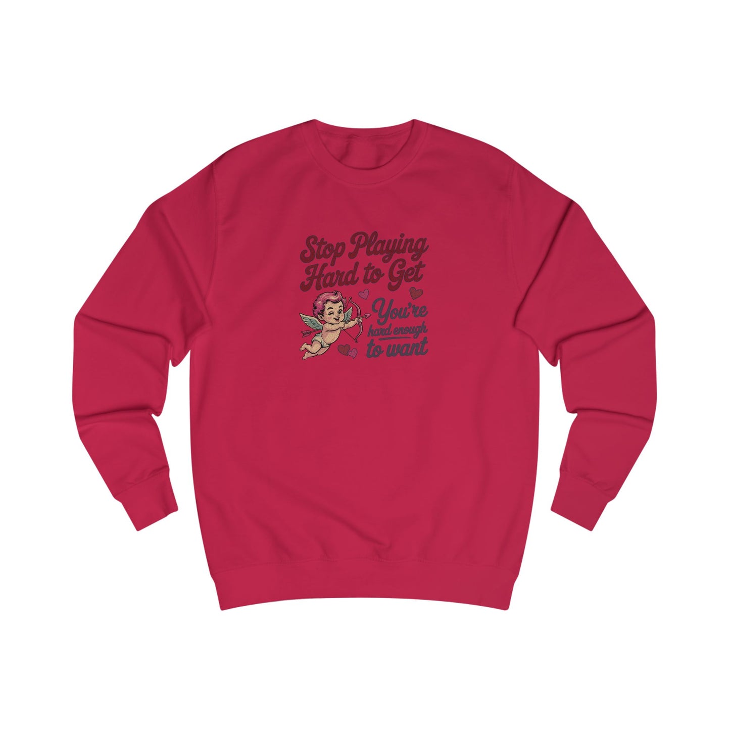 Stop Playing Hard to Get — Retro Cupid Sweatshirt (Light)