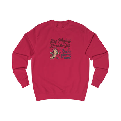 Stop Playing Hard to Get — Retro Cupid Sweatshirt (Light)