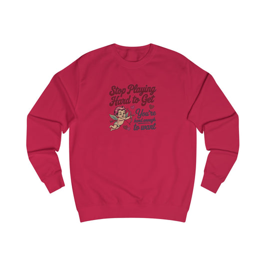Stop Playing Hard to Get — Retro Cupid Sweatshirt (Light)