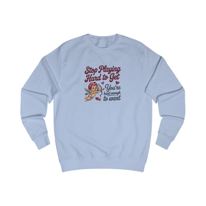 Stop Playing Hard to Get — Retro Cupid Sweatshirt (Light)