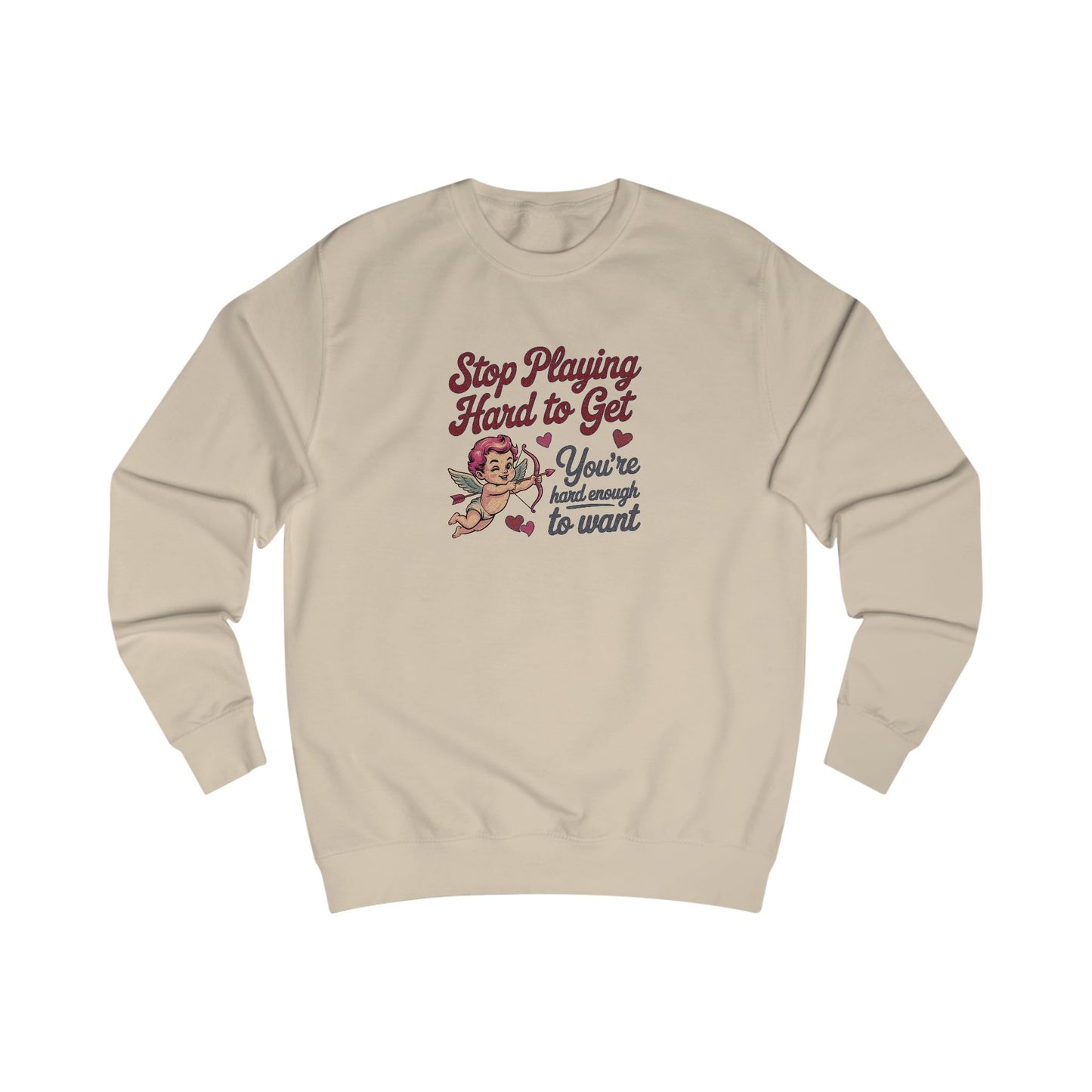 Stop Playing Hard to Get — Retro Cupid Sweatshirt (Light)