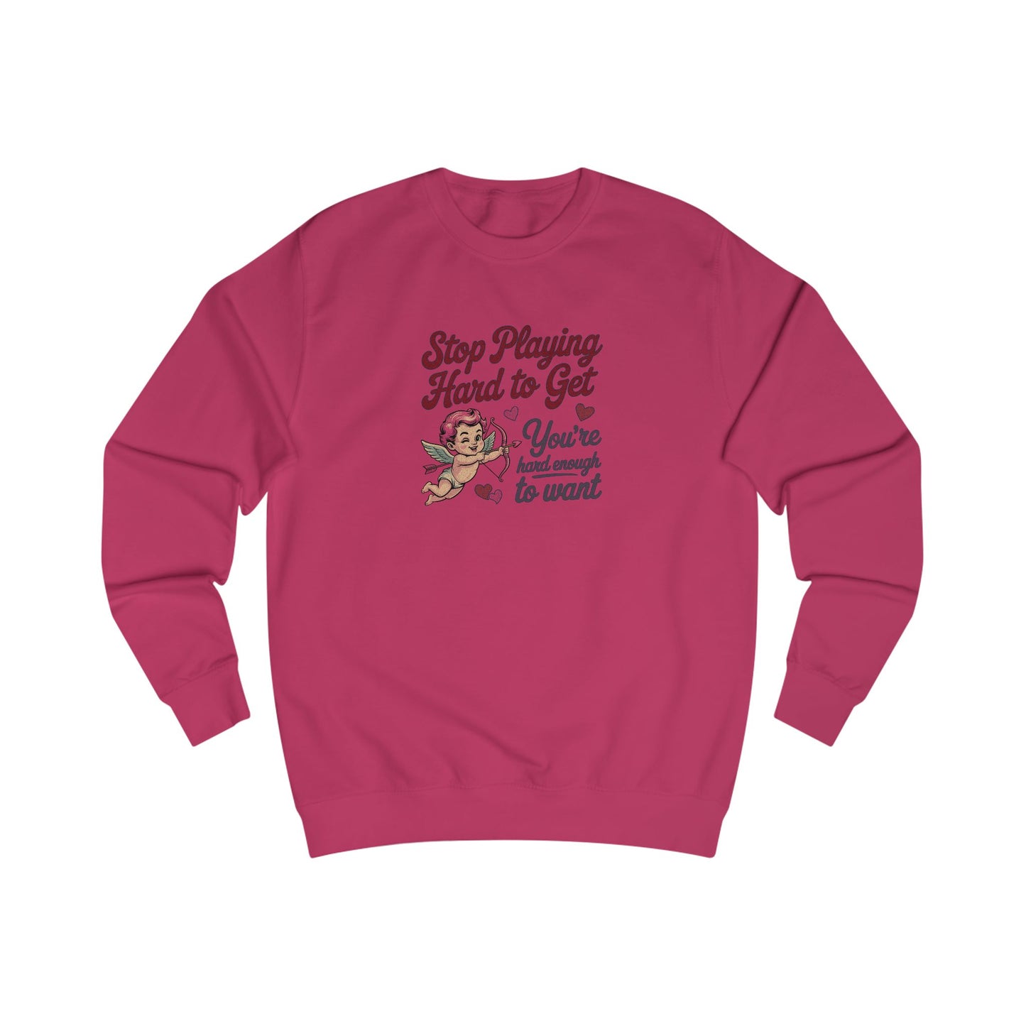 Stop Playing Hard to Get — Retro Cupid Sweatshirt (Light)