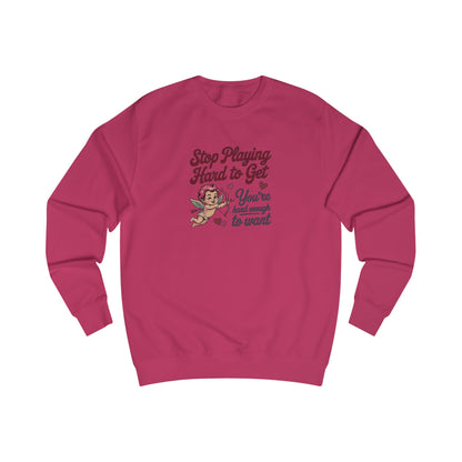 Stop Playing Hard to Get — Retro Cupid Sweatshirt (Light)