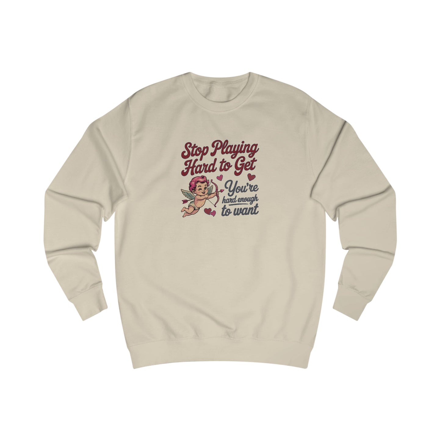 Stop Playing Hard to Get — Retro Cupid Sweatshirt (Light)