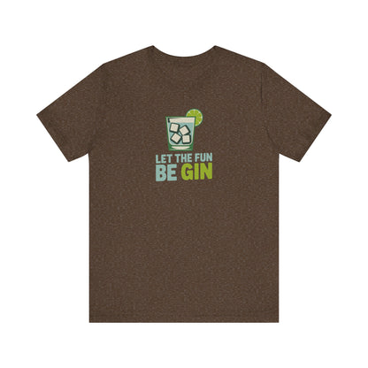 Party Starter: Let the Fun Be Gin – Cocktail Retro Tee (Dark)