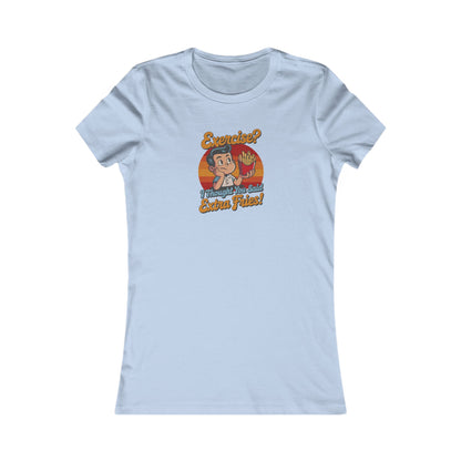 Exercise? I Thought You Said Extra Fries! — Retro Women's Tee (Light)