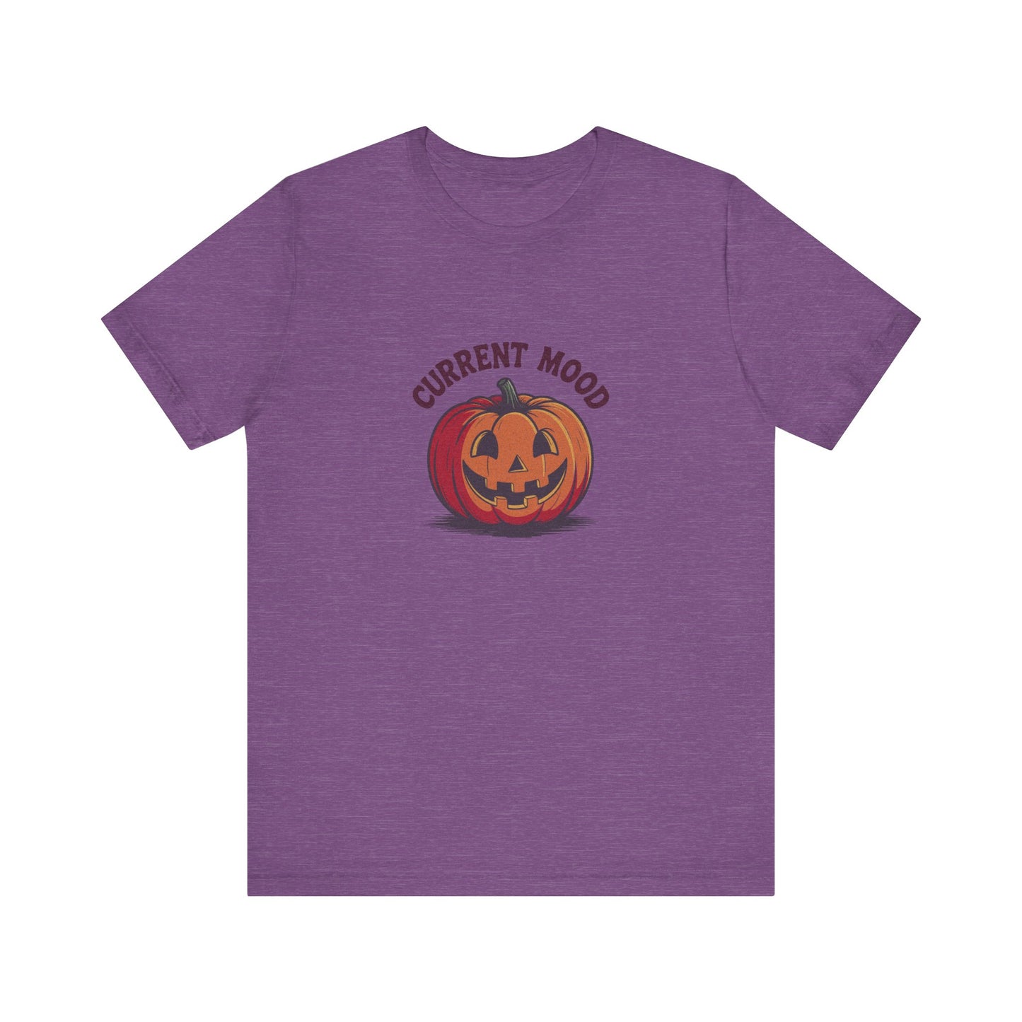 Current Mood (Classic Pumpkin) — Retro Halloween Tee (Light)