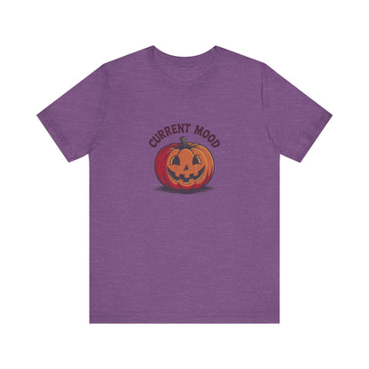 Current Mood (Classic Pumpkin) — Retro Halloween Tee (Light)
