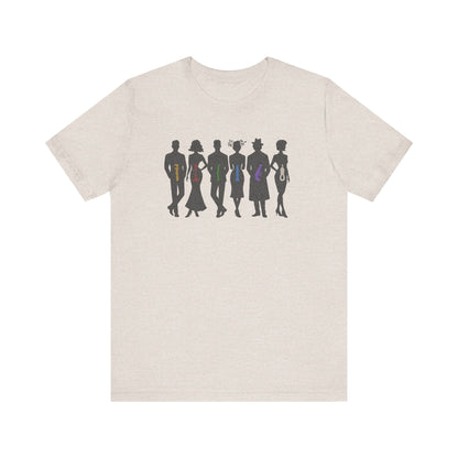 The Usual Suspects, Properly Armed — Clue Retro Tee (Light)