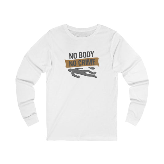 No Body, No Crime — Psych Crime Scene Retro Long Sleeve (Light)