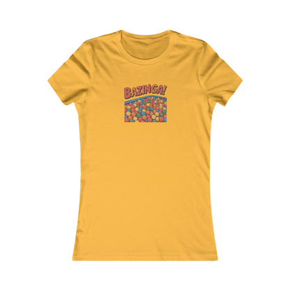 Bazinga! Ball Pit — Big Bang Theory Retro Women's Tee (Light)
