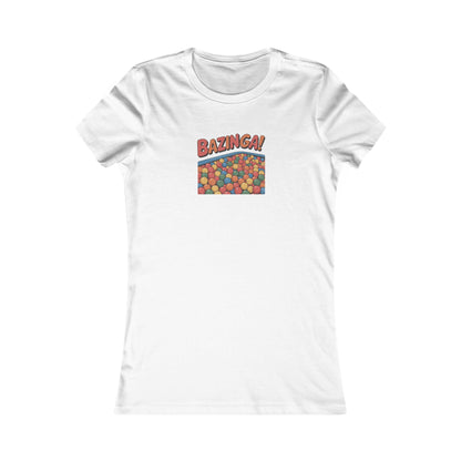 Bazinga! Ball Pit — Big Bang Theory Retro Women's Tee (Light)
