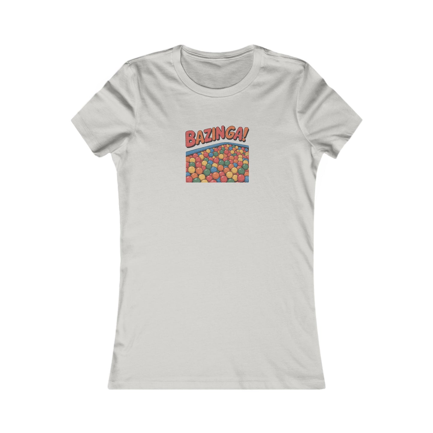 Bazinga! Ball Pit — Big Bang Theory Retro Women's Tee (Light)