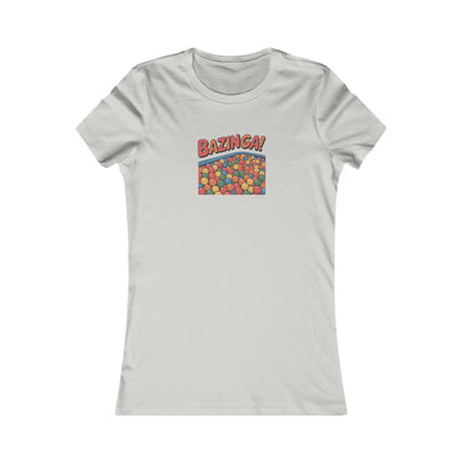 Bazinga! Ball Pit — Big Bang Theory Retro Women's Tee (Light)