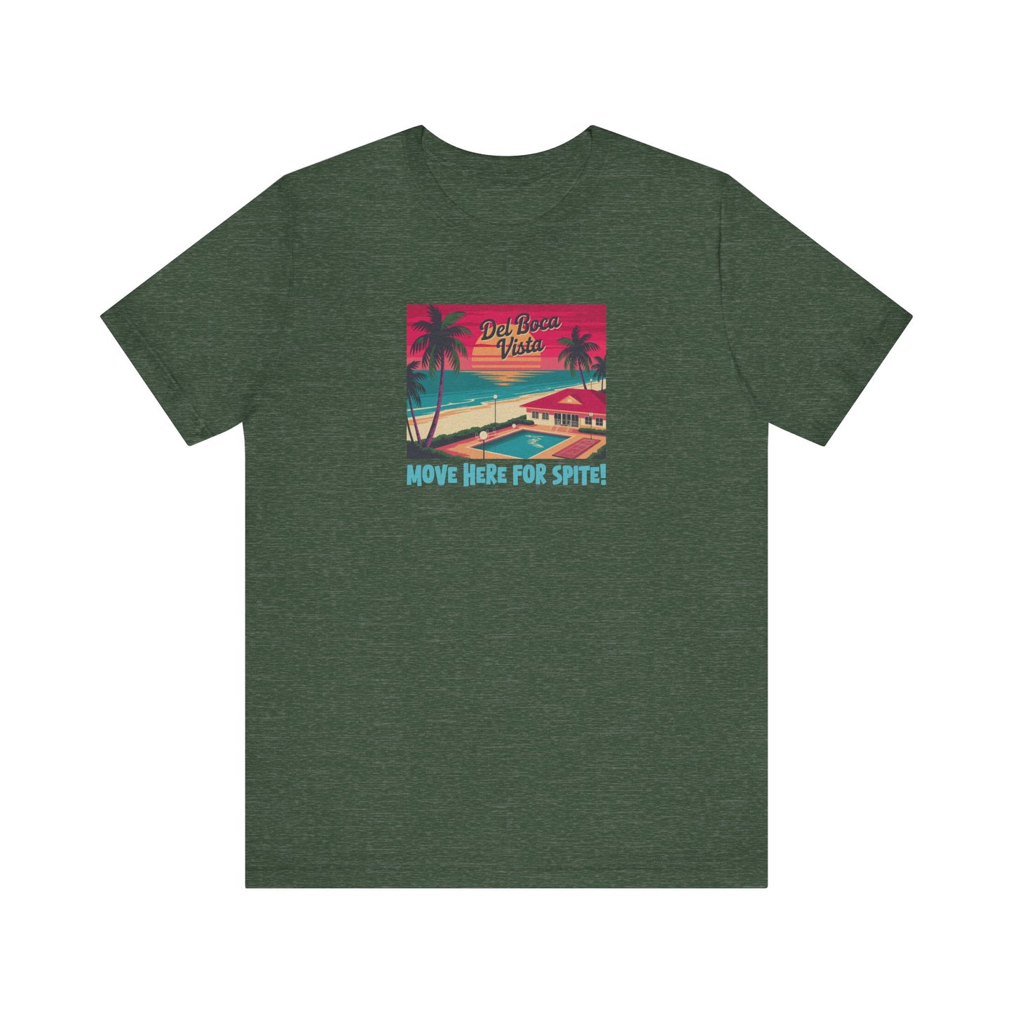 Del Boca Vista (Move Here For Spite!) — Seinfeld Retro Tee (Dark)