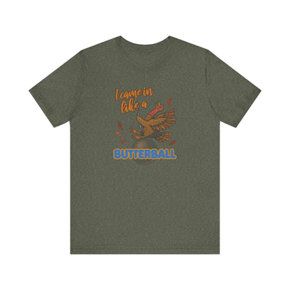 Like a Butterball — Miley Cyrus Thanksgiving Parody Retro Tee (Dark)