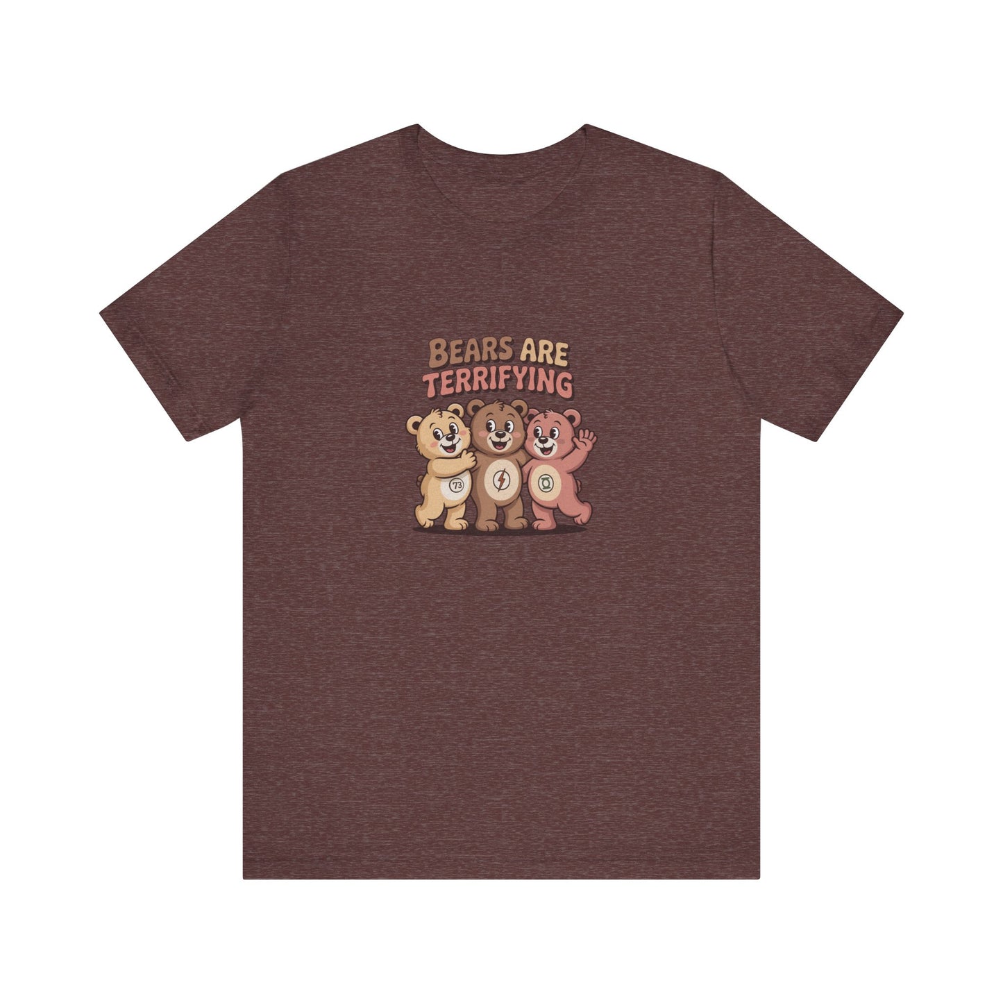 Bears Are Terrifying (Cute Remix) — Retro Tee (Dark)