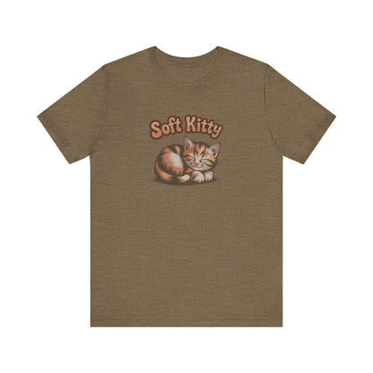 Soft Kitty Sick-Day Lullaby — Big Bang Theory Retro Tee (Light)