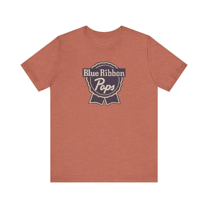 Blue Ribbon Pops Shirt — Funny Dad Gift, Retro Beer Dad Tee