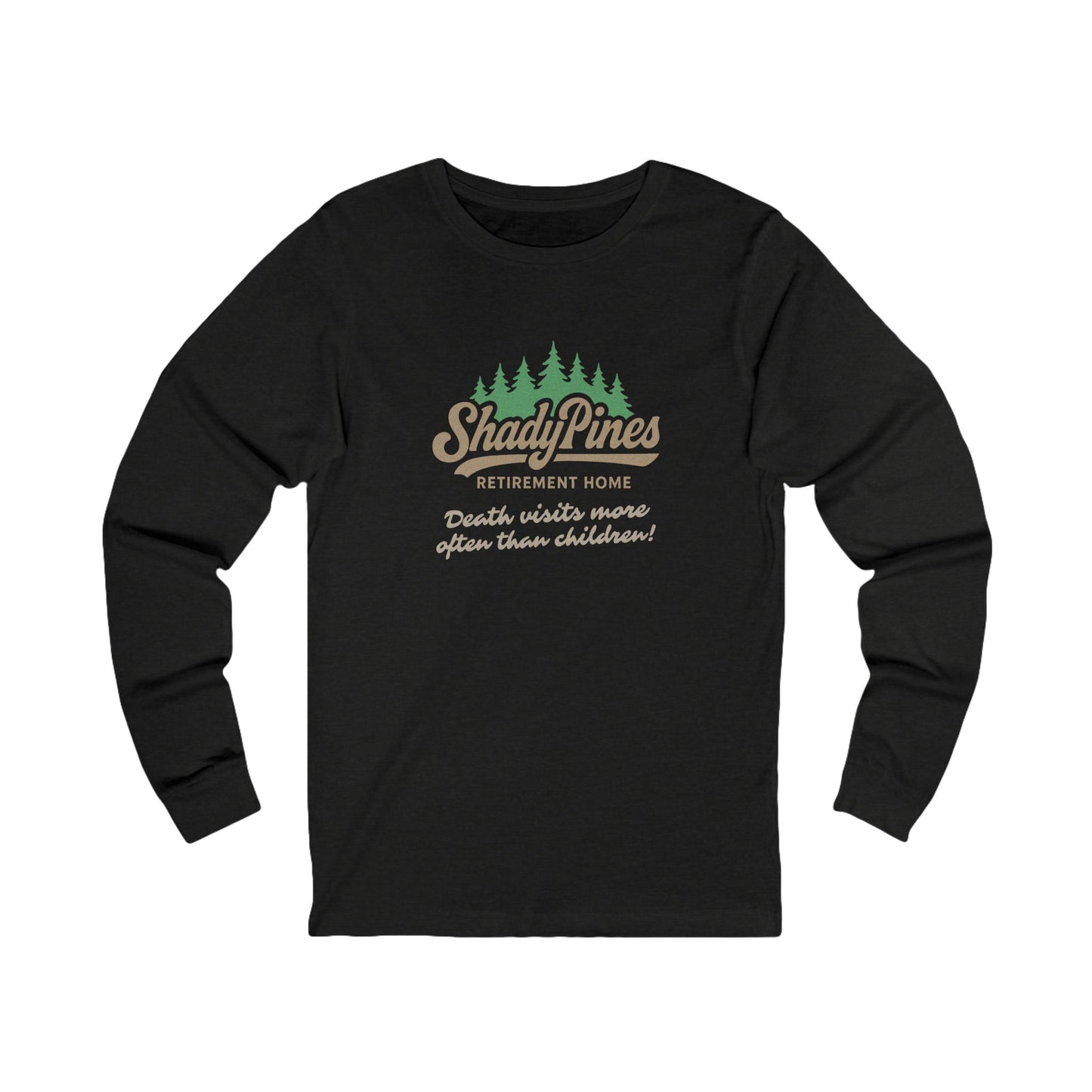 Shady Pines (Death Visits More Often Than Children) — Retro Long Sleeve (Dark)
