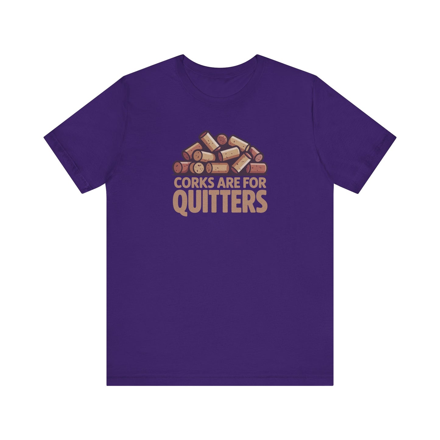 Corks Are For Quitters – Wine Lover Retro Tee (Dark)
