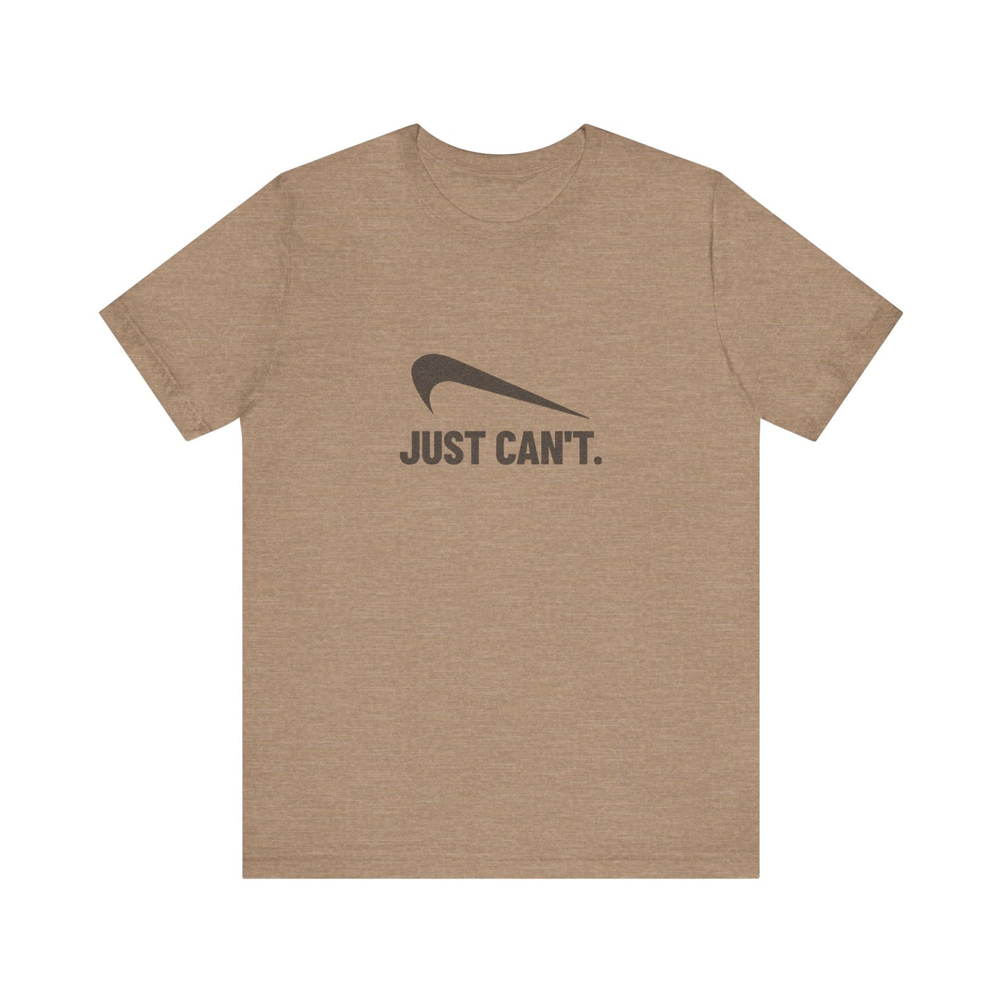 Just Can’t Athletic Parody — Retro Workout Tee (Light)