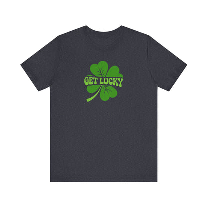 I’m Up All Night to Get Lucky — St. Patrick's Retro Tee (Dark)