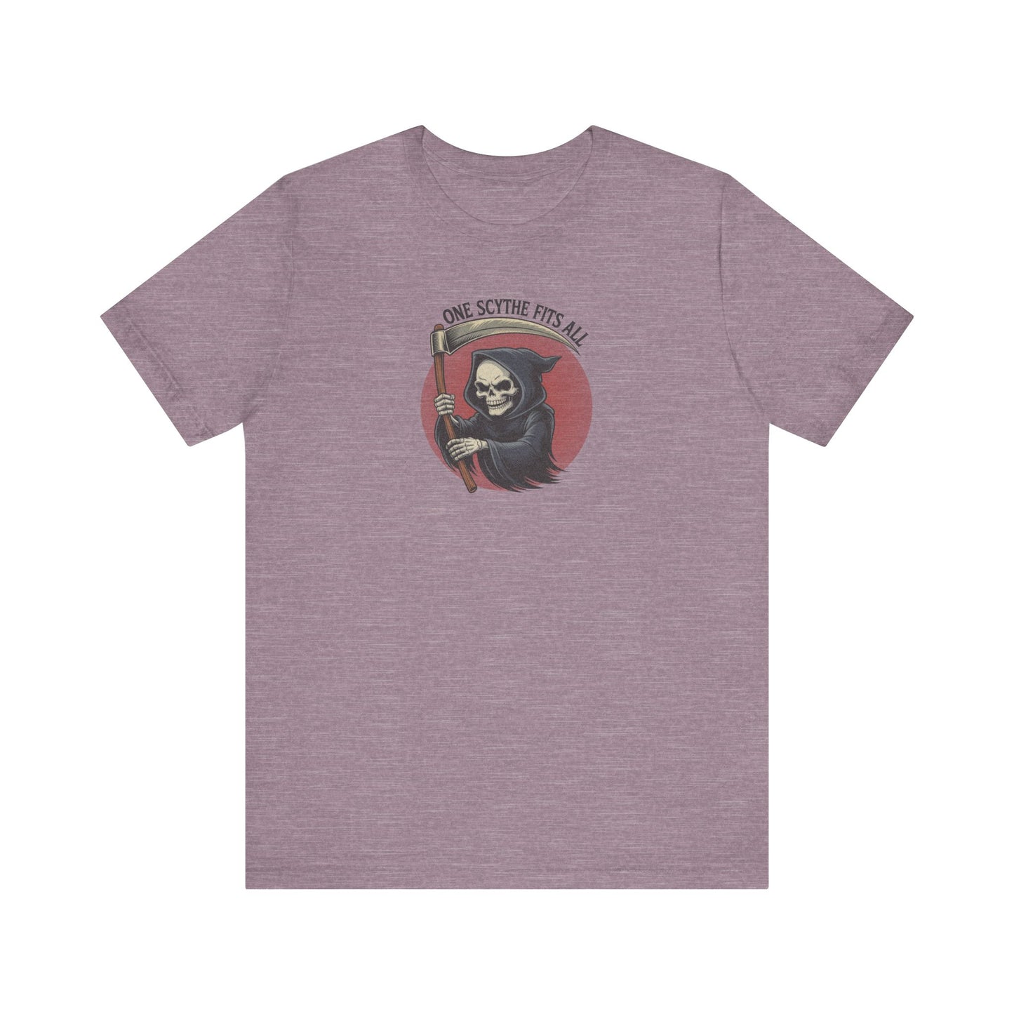 One Scythe Fits All — Grim Reaper Retro Tee (Light)