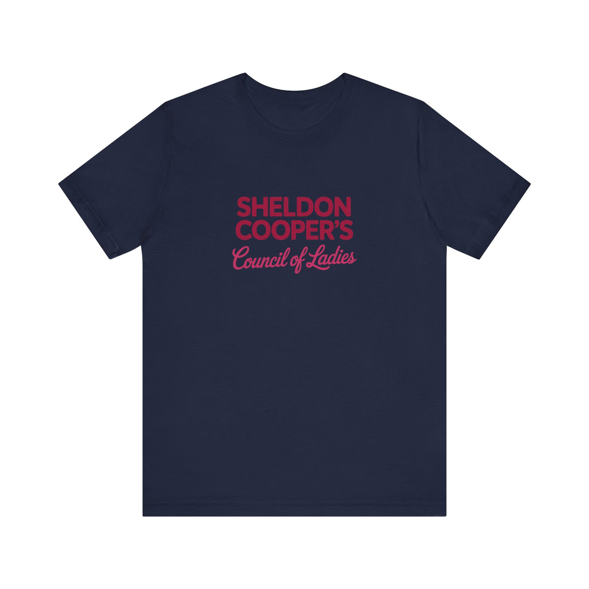 Sheldon Cooper’s Council of Ladies — TBBT Retro Tee (Dark)