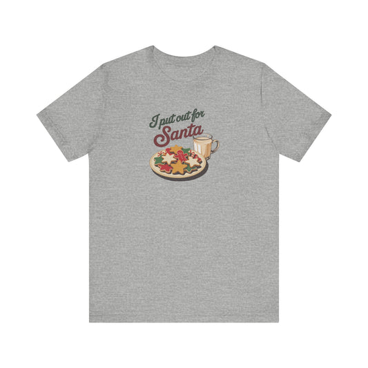 I Put Out for Santa — Retro Christmas Cookies Tee (Light)