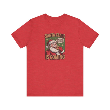 Santa Claus is Coming — Vintage Christmas Tee (Light)