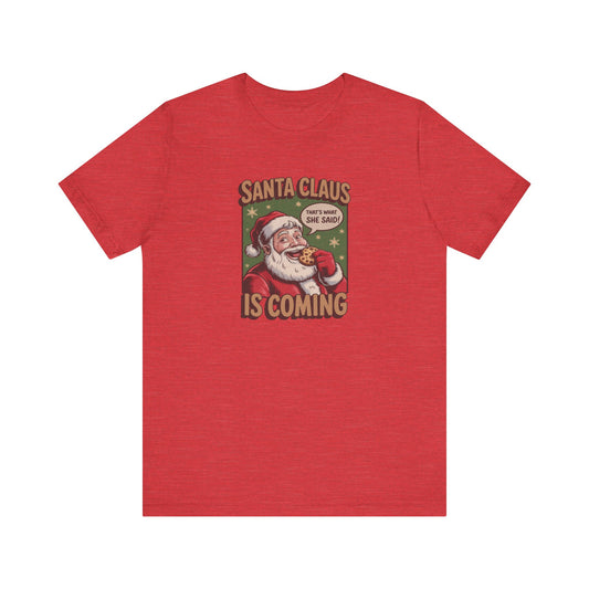 Santa Claus is Coming — Vintage Christmas Tee (Light)