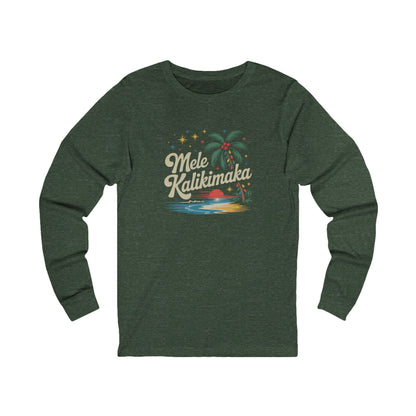 Mele Kalikimaka — Retro Hawaiian Christmas Long Sleeve (Dark)