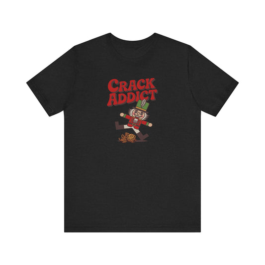 Crack Addict Nutcracker (Unhinged Remix) — Retro Tee (Dark)