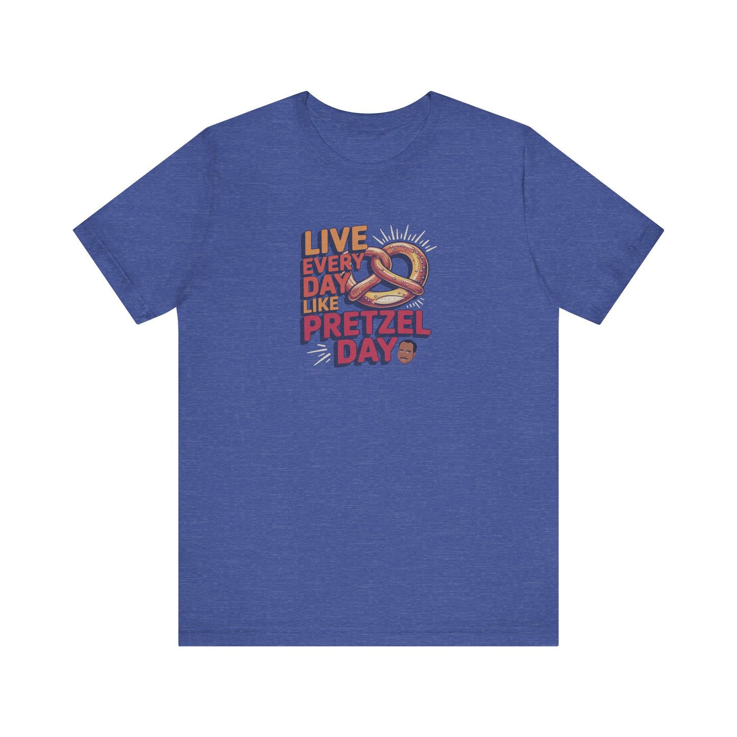 Live Every Day Like Pretzel Day — Stanley Hudson Retro Tee (Dark)
