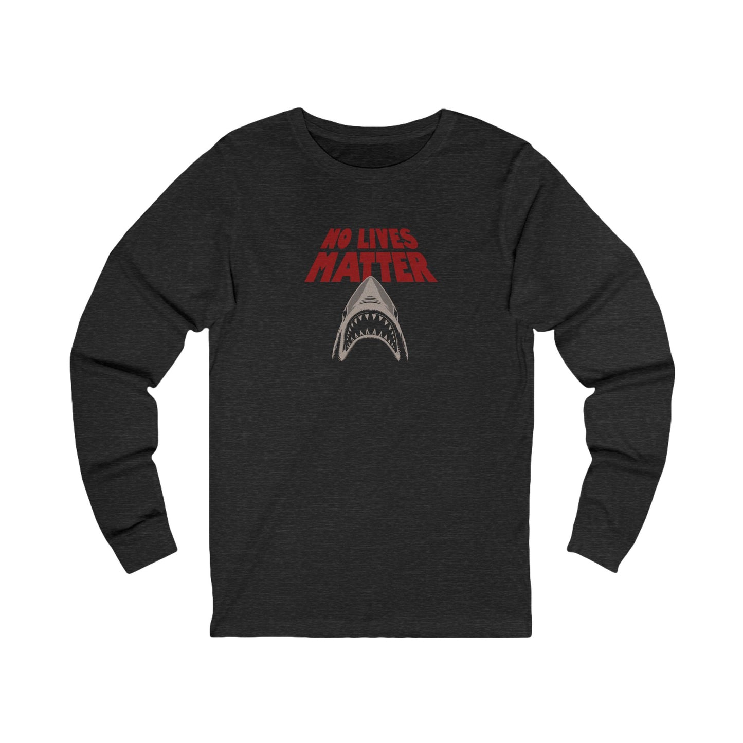 No Lives Matter — Jaws-Inspired Retro Long Sleeve (Dark)