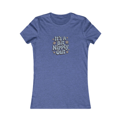 It's a Bit Nipply Out — Christmas Vacation Retro Women's Tee (Dark)